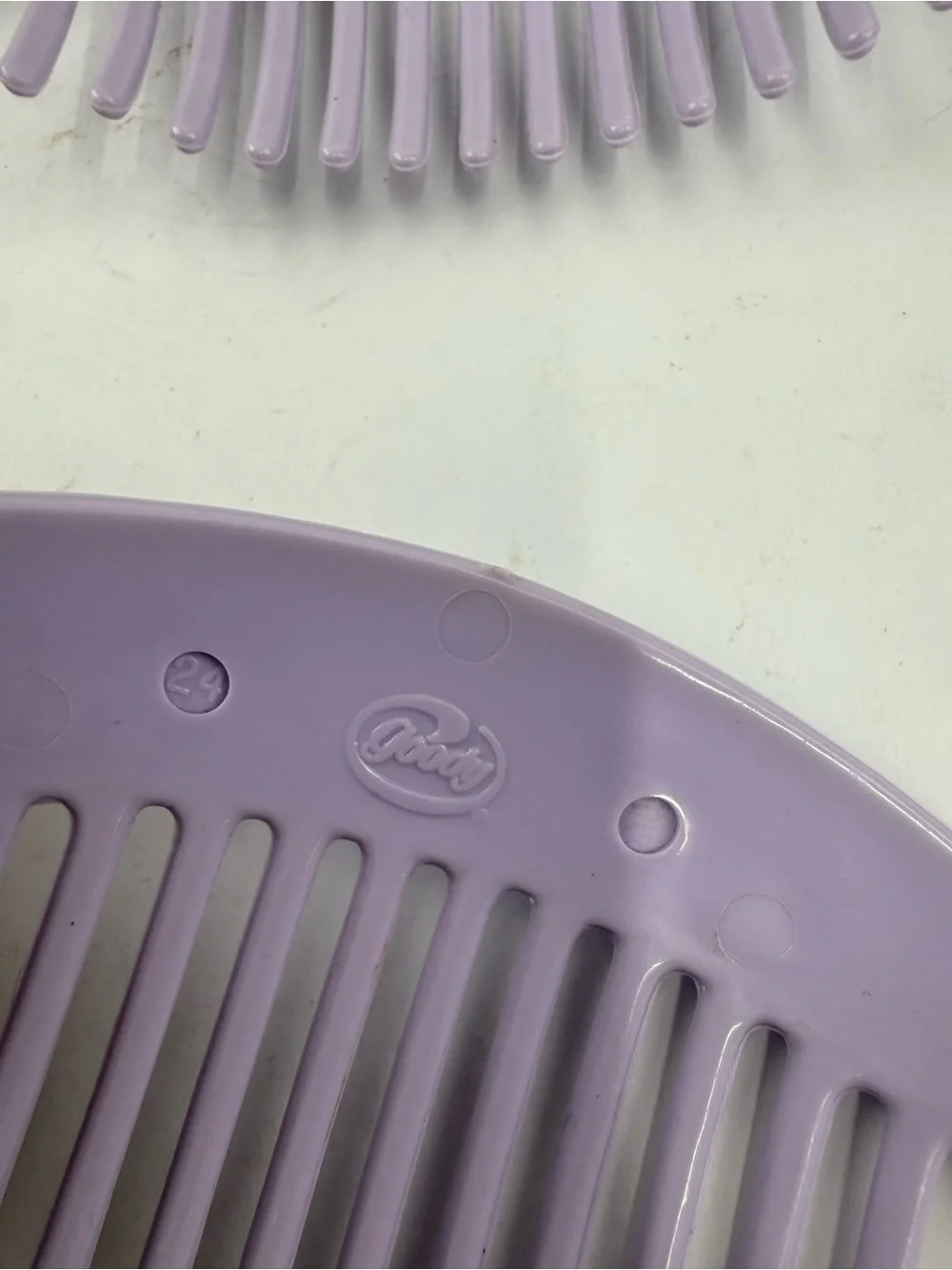 Vintage Goody 80s TZERS Hair Cincher Comb Banana Clip Pastel Purple Small 5